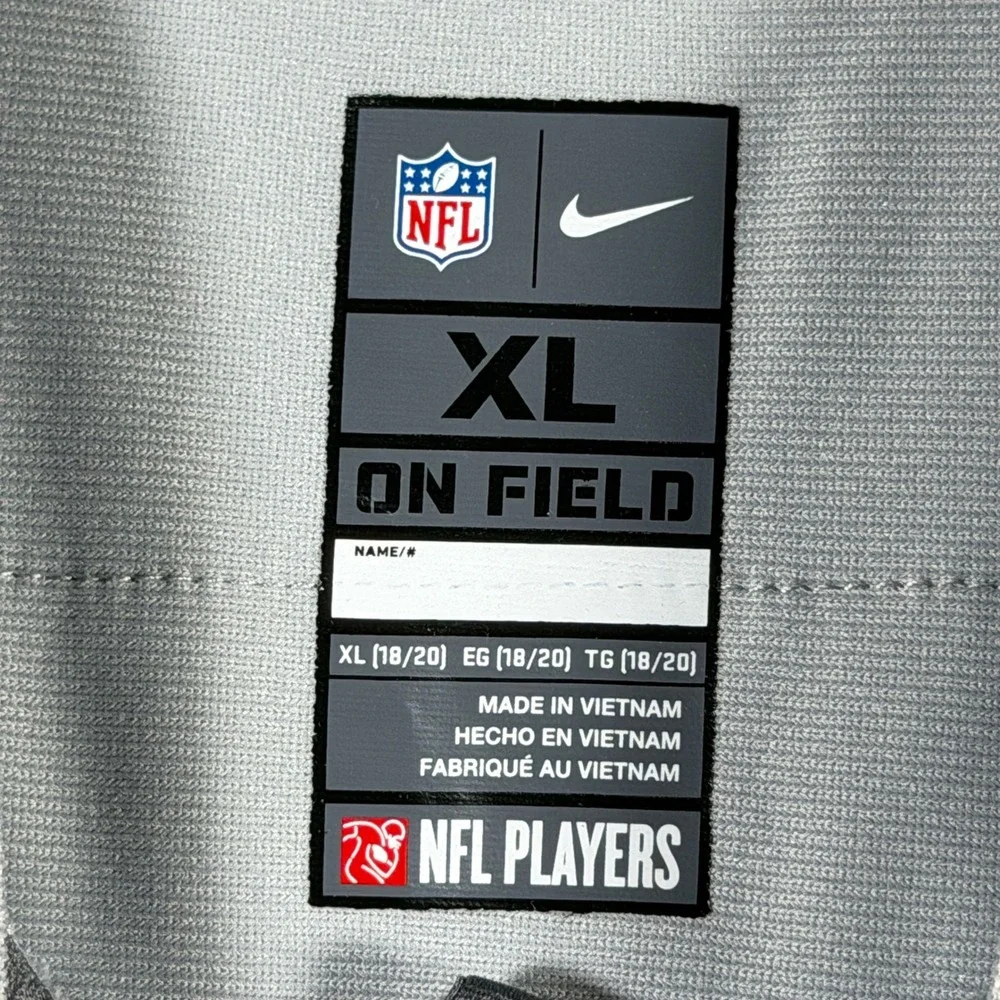 Nike Chicago Bears Tarik Cohen 29 Jersey Youth XL Gray NFL On Field 15129
